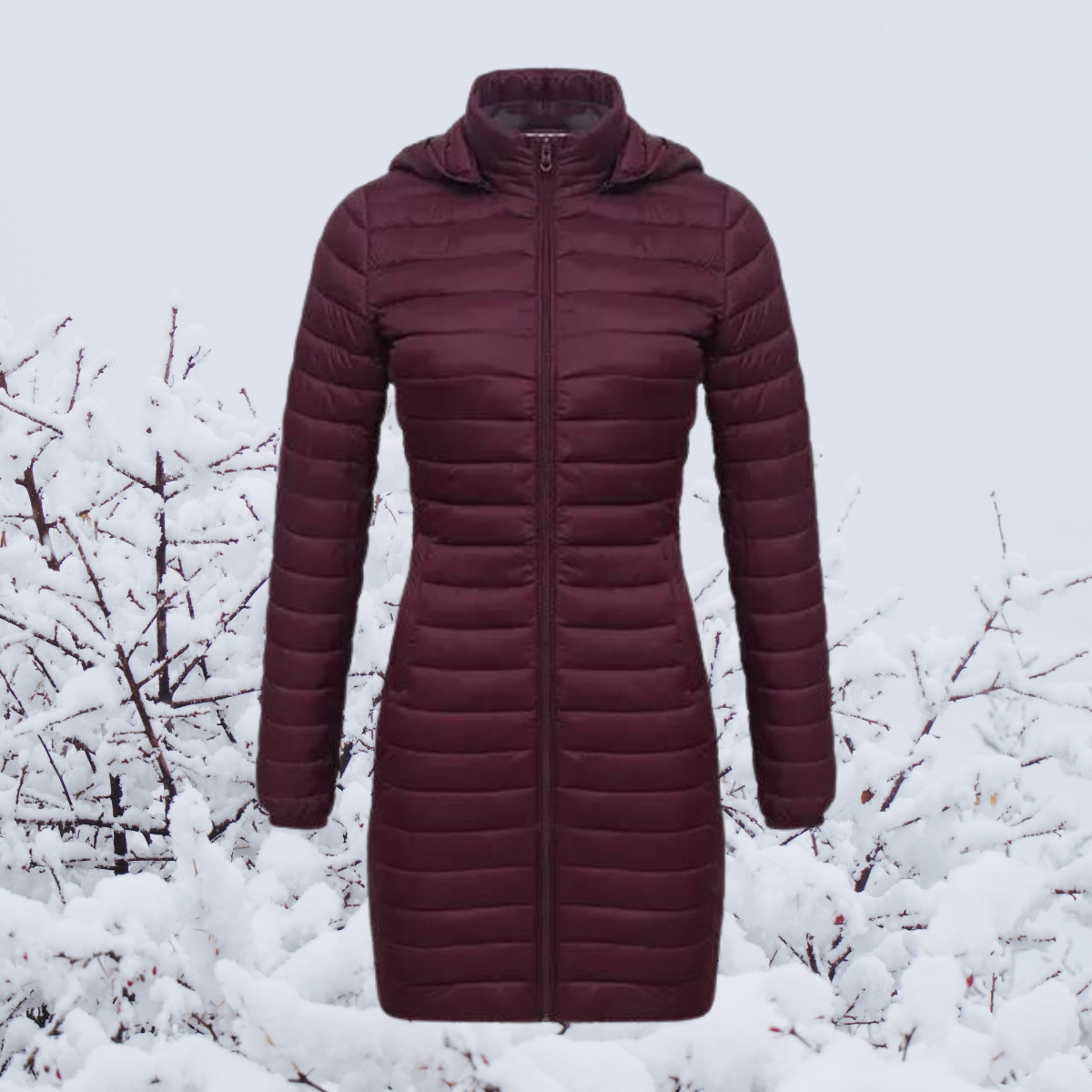 Women's Hooded Longline Parka Coat — View 7