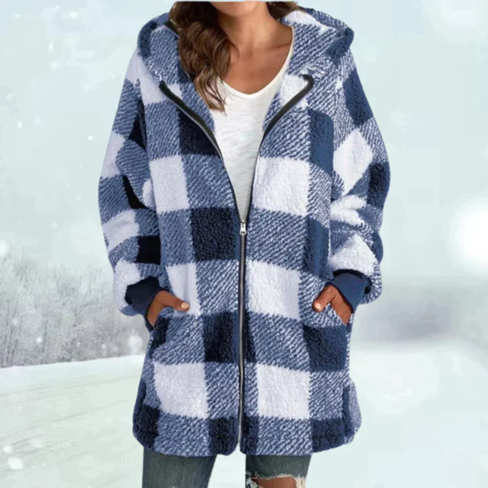 Women's Plaid Hooded Jacket — View 4