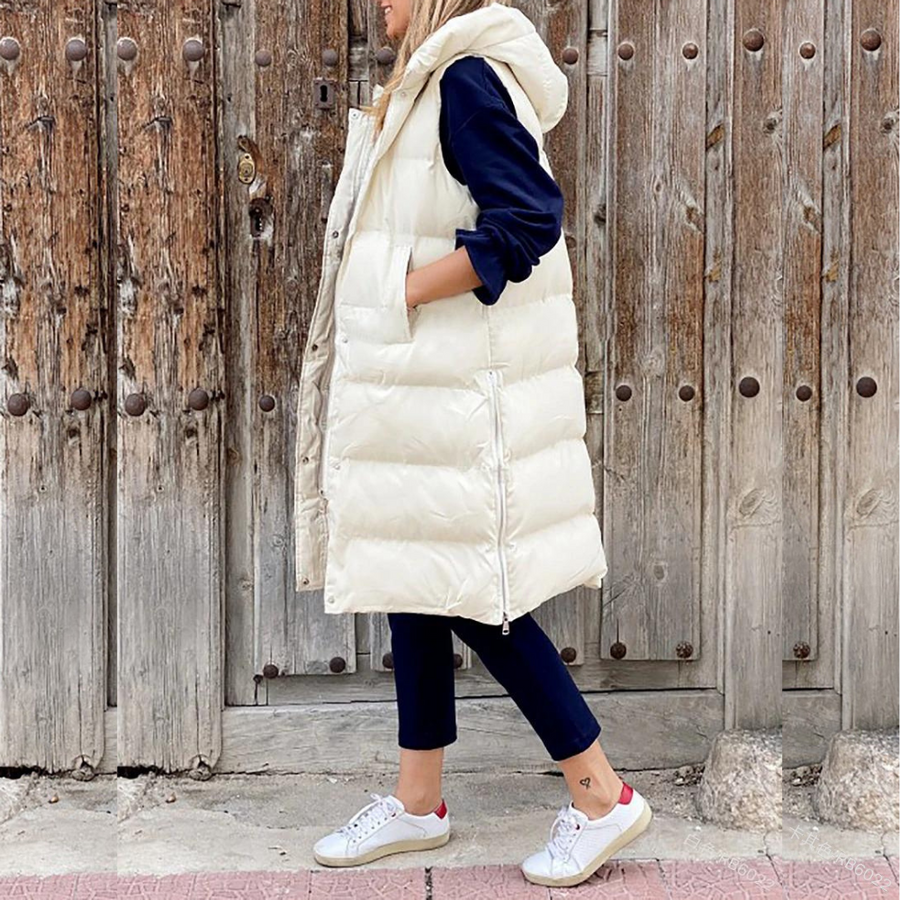 Women's Hooded Sleeveless Jacket — View 2