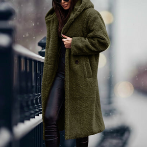 Women's Hooded Faux Fur Jacket — View 3