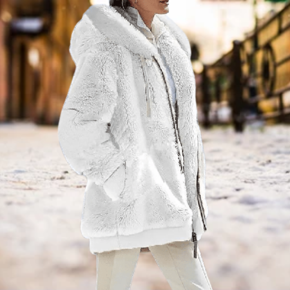 Women's Hooded Teddy Jacket — View 2