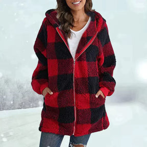 Women's Plaid Hooded Jacket — View 5