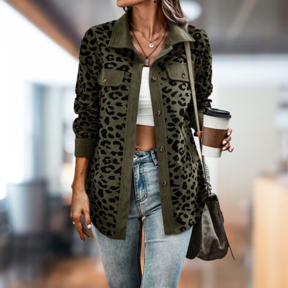 Women's Leopard Print Jacket — View 6