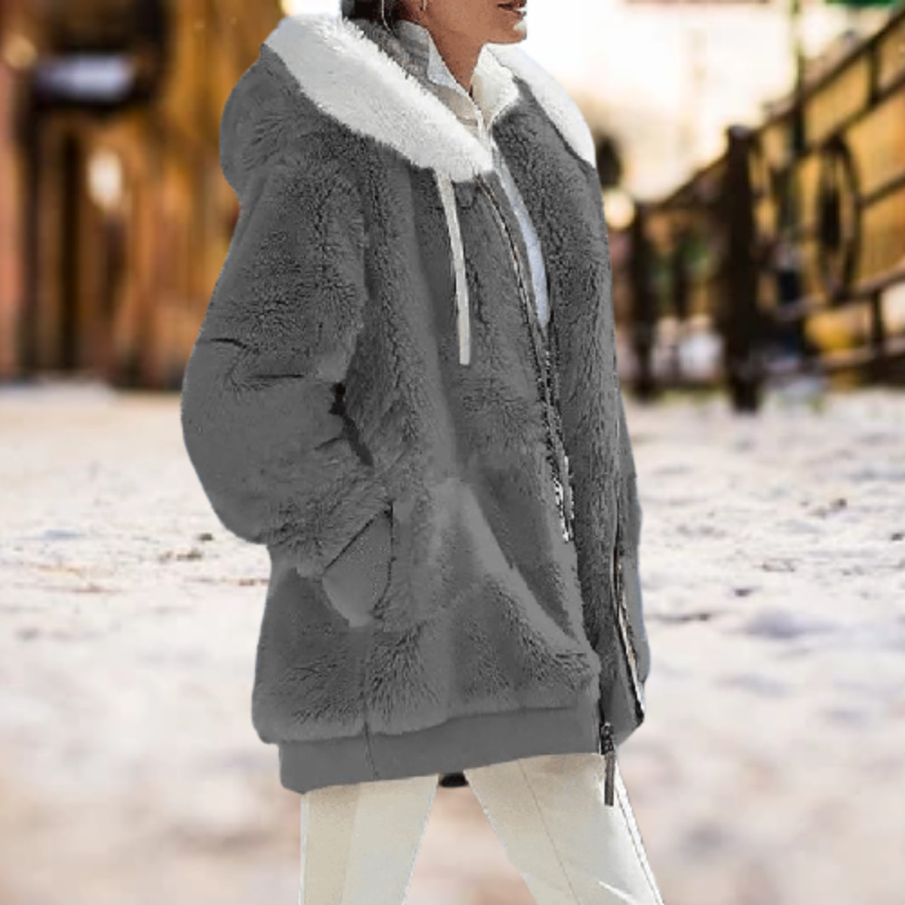 Women's Hooded Teddy Jacket — View 3