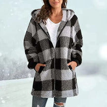 Women's Plaid Hooded Jacket — View 6