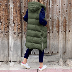 Women's Hooded Sleeveless Jacket — View 3