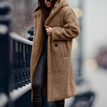 Women's Hooded Faux Fur Jacket — View 9