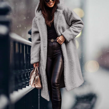 Women's Hooded Faux Fur Jacket — View 8