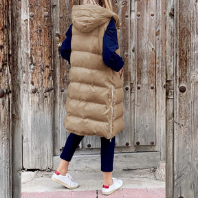 Women's Hooded Sleeveless Jacket — View 2