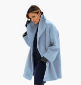 Women's Oversized Winter Coat | Julia in Blue - Juana Fashion