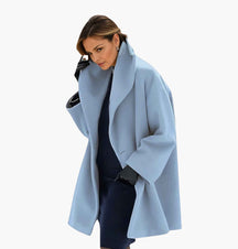 Women's Oversized Winter Coat | Julia in Blue - Juana Fashion