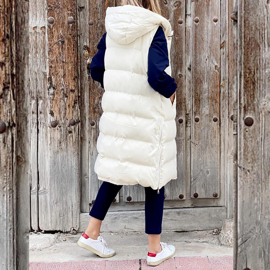 Women's Wool Single Breasted Hooded Coat — View 1
