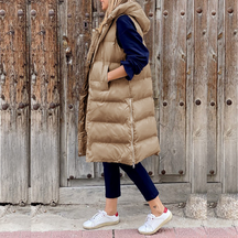 Women's Hooded Sleeveless Jacket — View 4