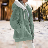 Women's Hooded Teddy Jacket — View 1