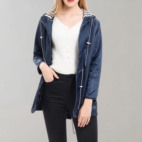 Women's Hooded Longline Rain Jacket — View 2