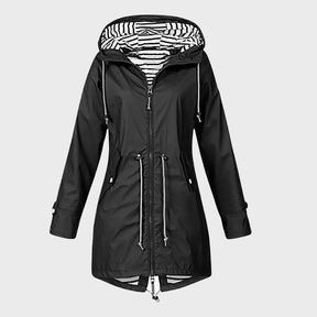 Women's Hooded Longline Rain Jacket — View 9