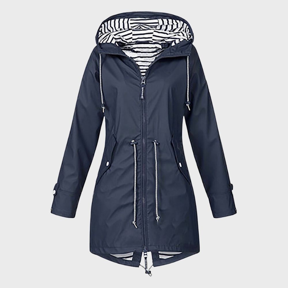 Women's Hooded Longline Rain Jacket — View 6