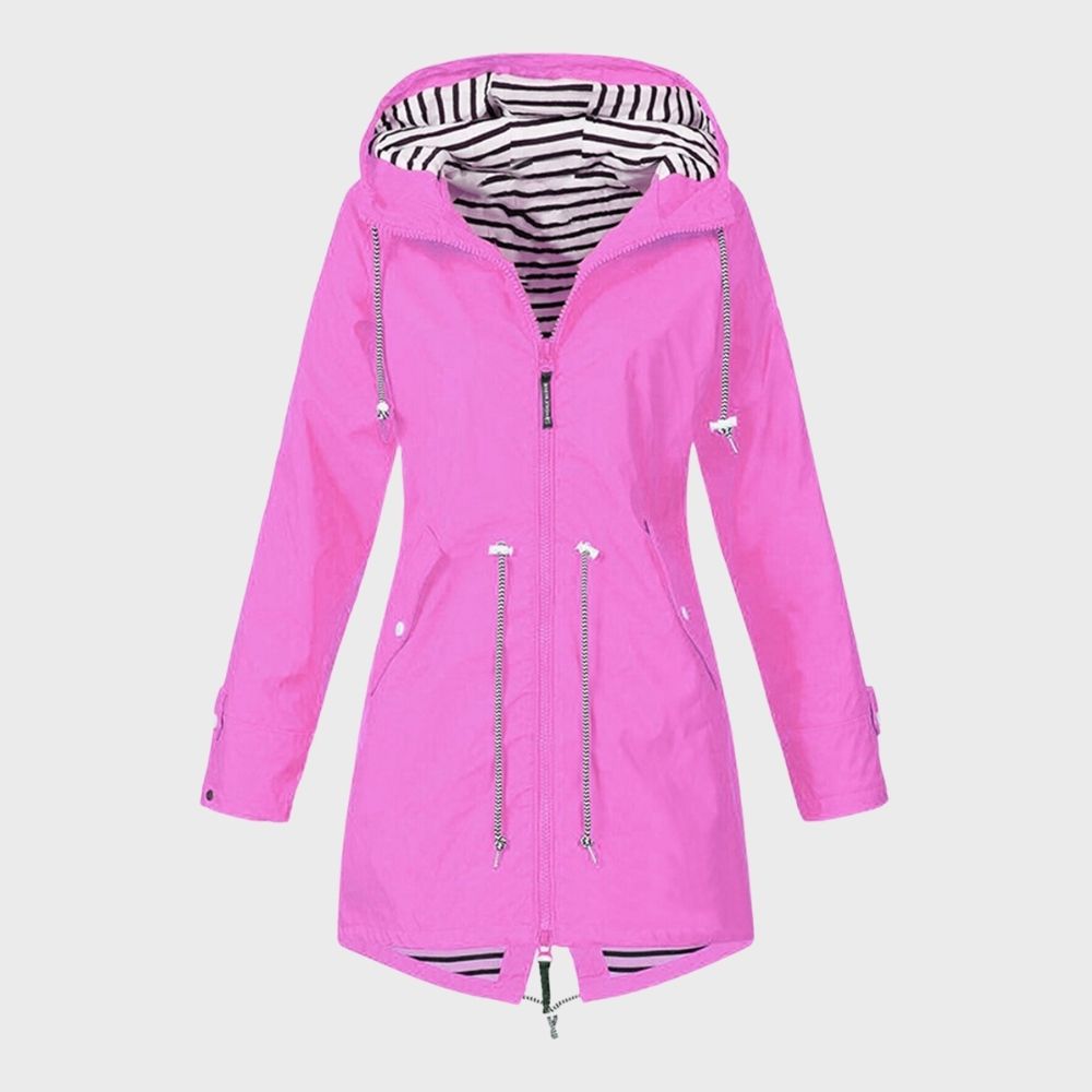 Women's Hooded Longline Rain Jacket — View 7