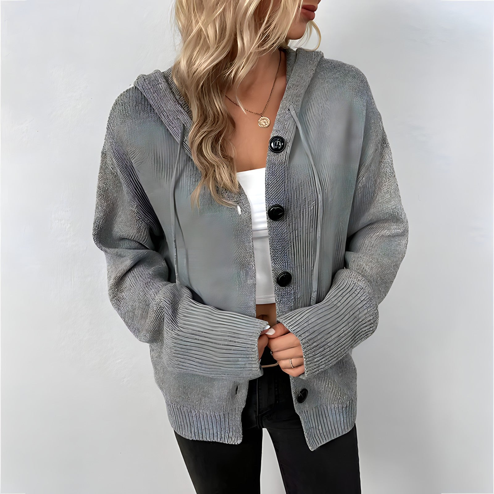Women's Hooded Cardigan — View 1