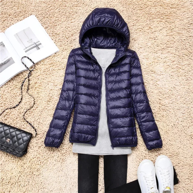 Women's Hooded Puffer Coat — View 4
