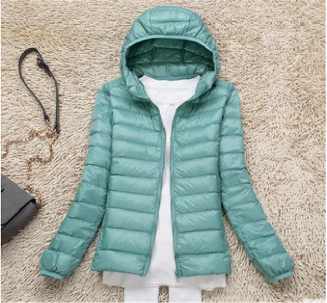 Women's Hooded Puffer Coat — View 12