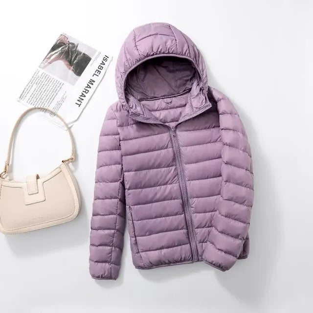 Women's Hooded Puffer Coat — View 8