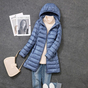 Women's Longline Puffer Coat — View 4