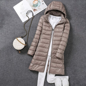 Women's Longline Puffer Coat — View 6