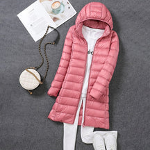 Women's Longline Puffer Coat — View 7
