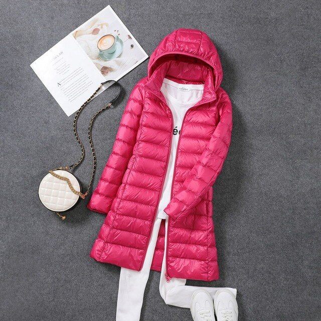 Women's Longline Puffer Coat — View 2