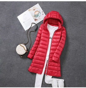 Women's Longline Puffer Coat — View 8