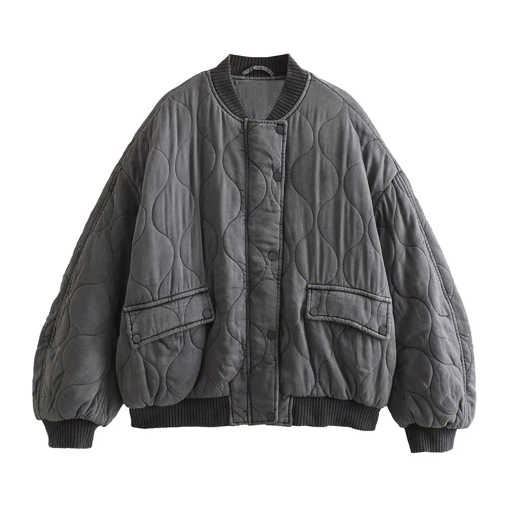 Women's Relaxed Fit Bomber Jacket — View 1