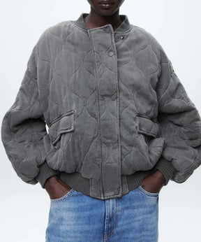 Women's Relaxed Fit Bomber Jacket — View 3