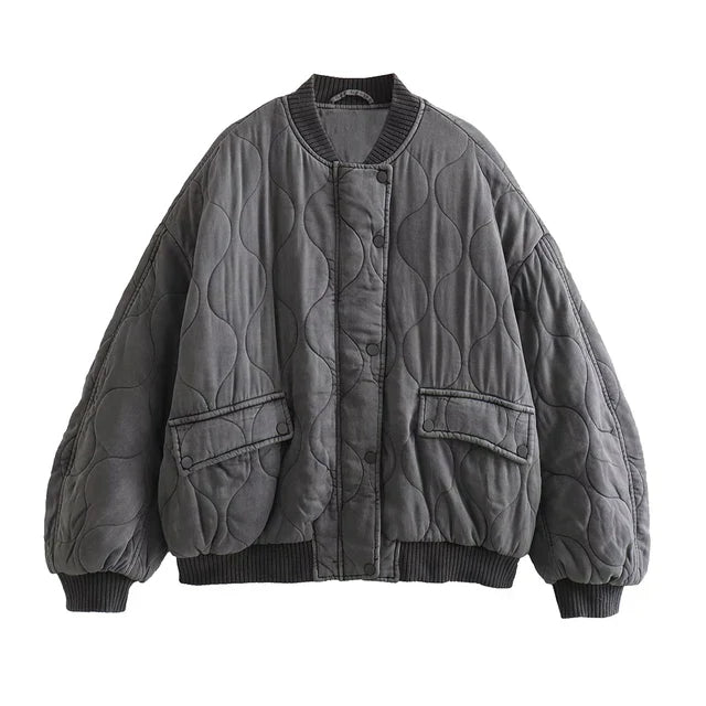 Women's Relaxed Fit Bomber Jacket — View 7