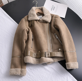 Women's Ribbed Leather Look Jacket — View 7