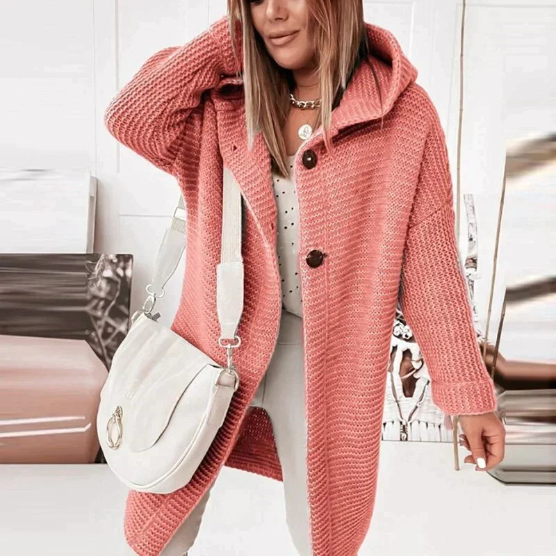 Women's Hooded Longline Cardigan — View 1