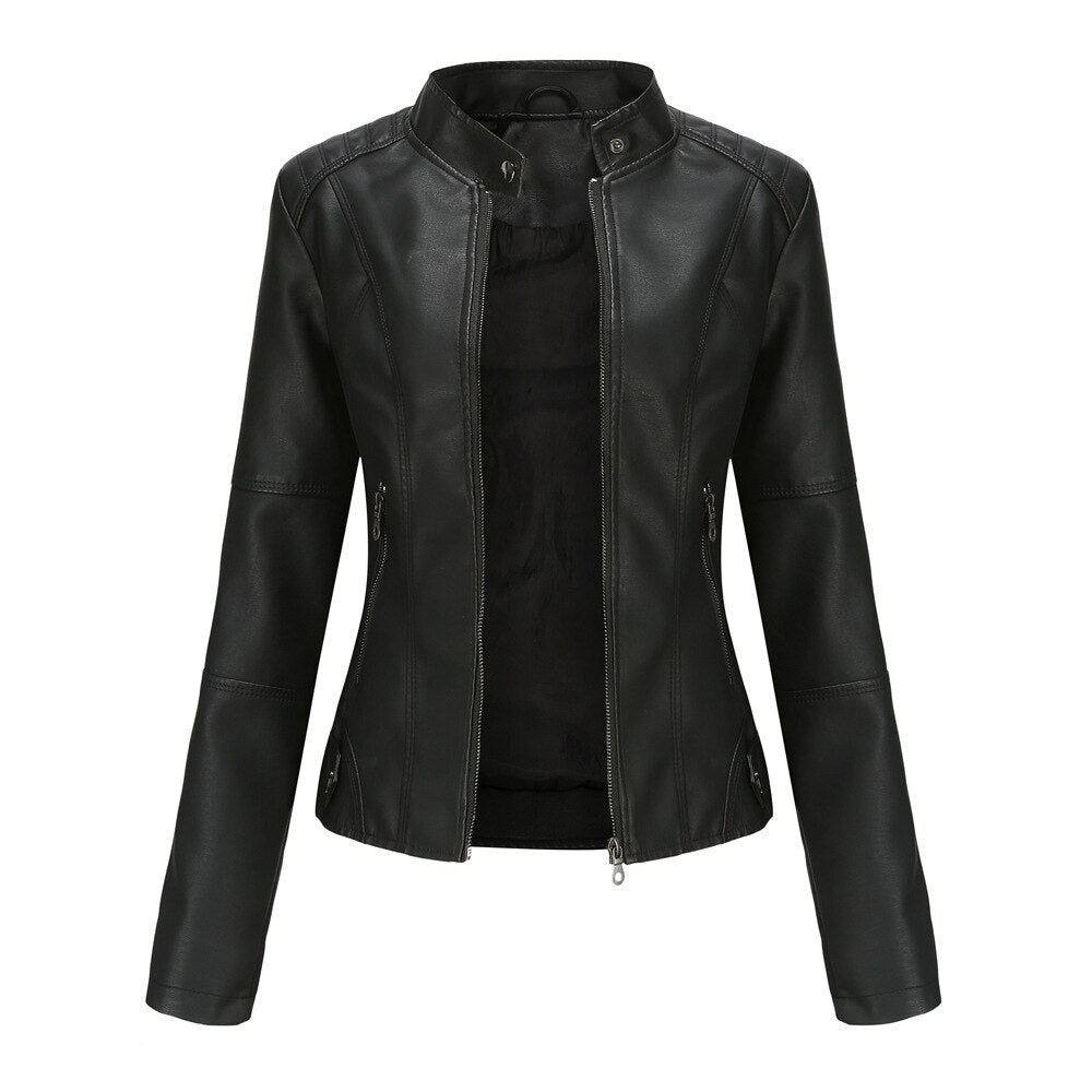 Women's Faux Leather Jacket — View 3