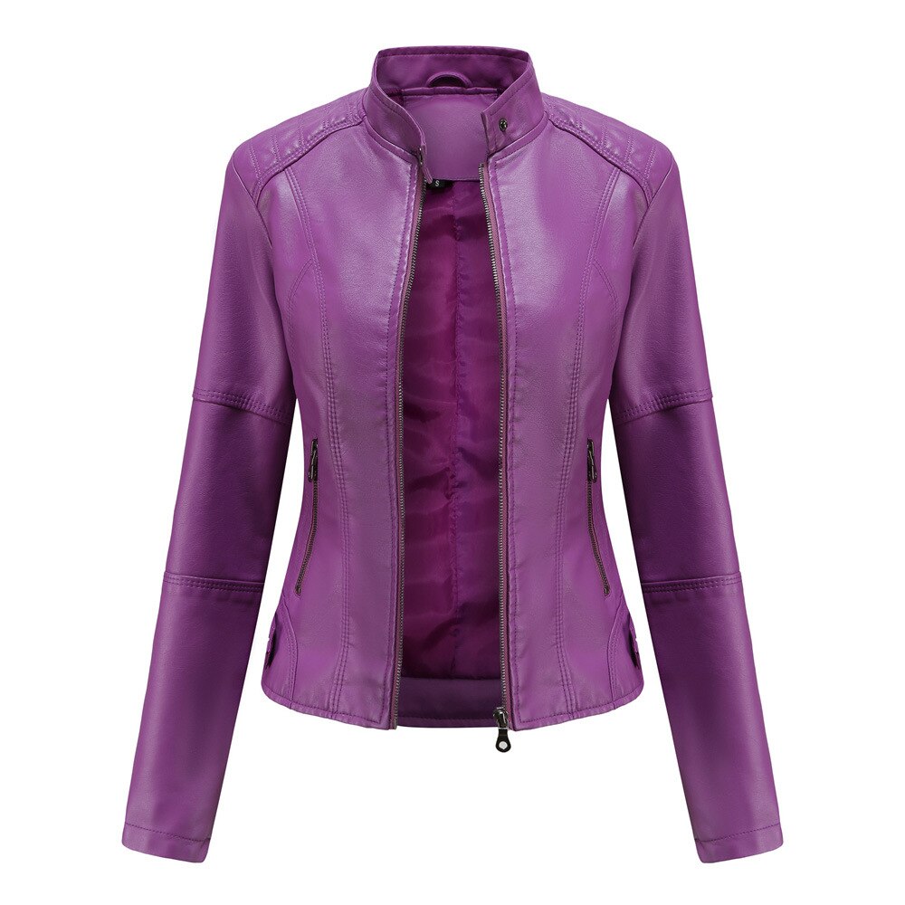 Women's Faux Leather Jacket — View 6