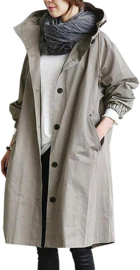 Women's Hooded Longline Trench Coat — View 3