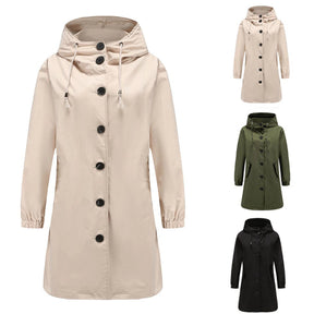 Women's Hooded Longline Trench Coat — View 4