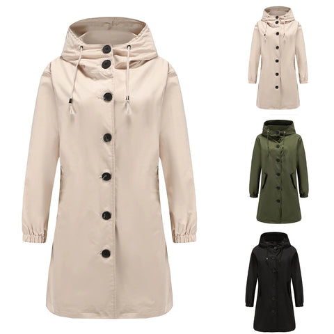 Women's Hooded Longline Trench Coat — View 4