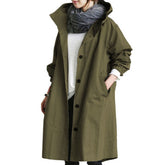 Women's Hooded Longline Trench Coat — View 5