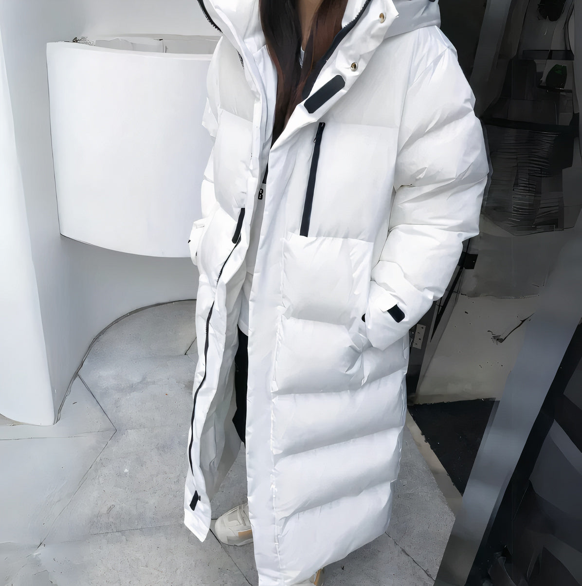 Women's Hooded Longline Jacket — View 3