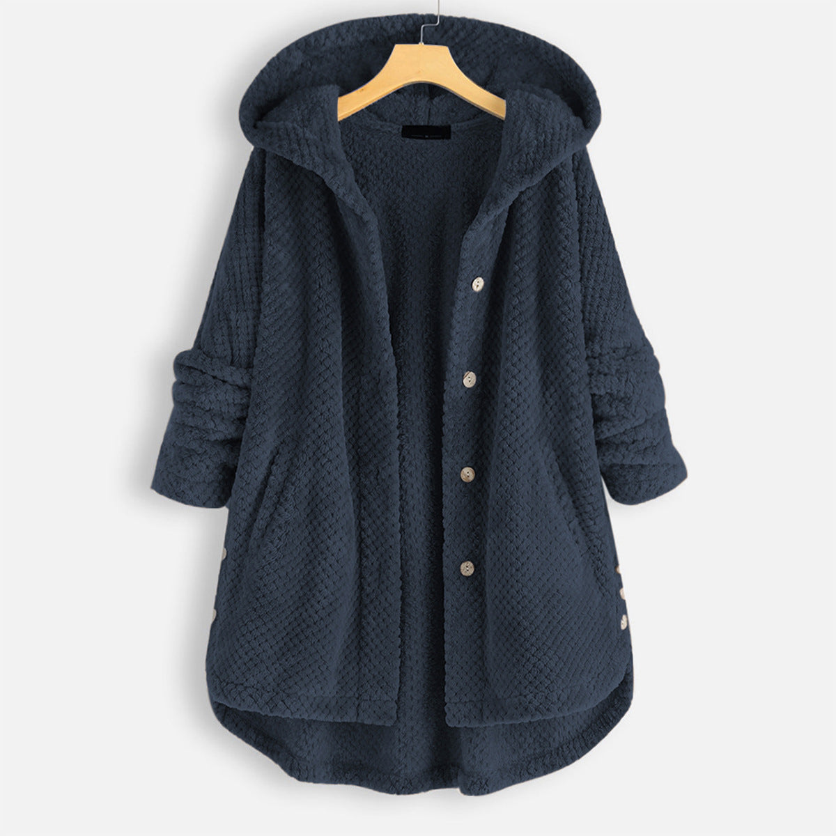 Women's Hooded Reversible Fleece Jacket — View 7