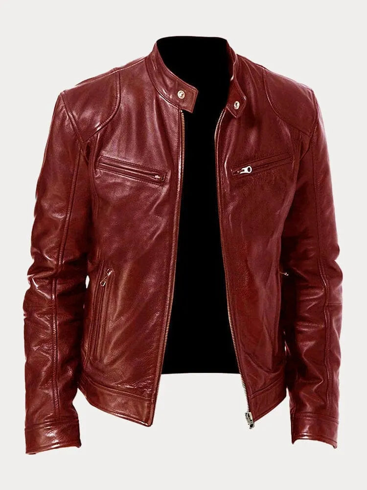 Women's Moto-Style Jacket | Nicole in Red - Juana Fashion