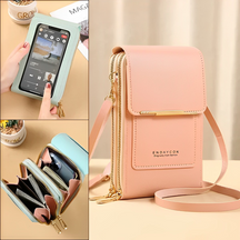 Women's Touchscreen Phone Crossbody Bag in Light Pink by Juana Fashion