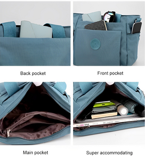 Women's Seven Compartment Shoulder Tote Bag by Juana Fashion