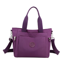 Women's Seven Compartment Shoulder Tote Bag in Purple by Juana Fashion