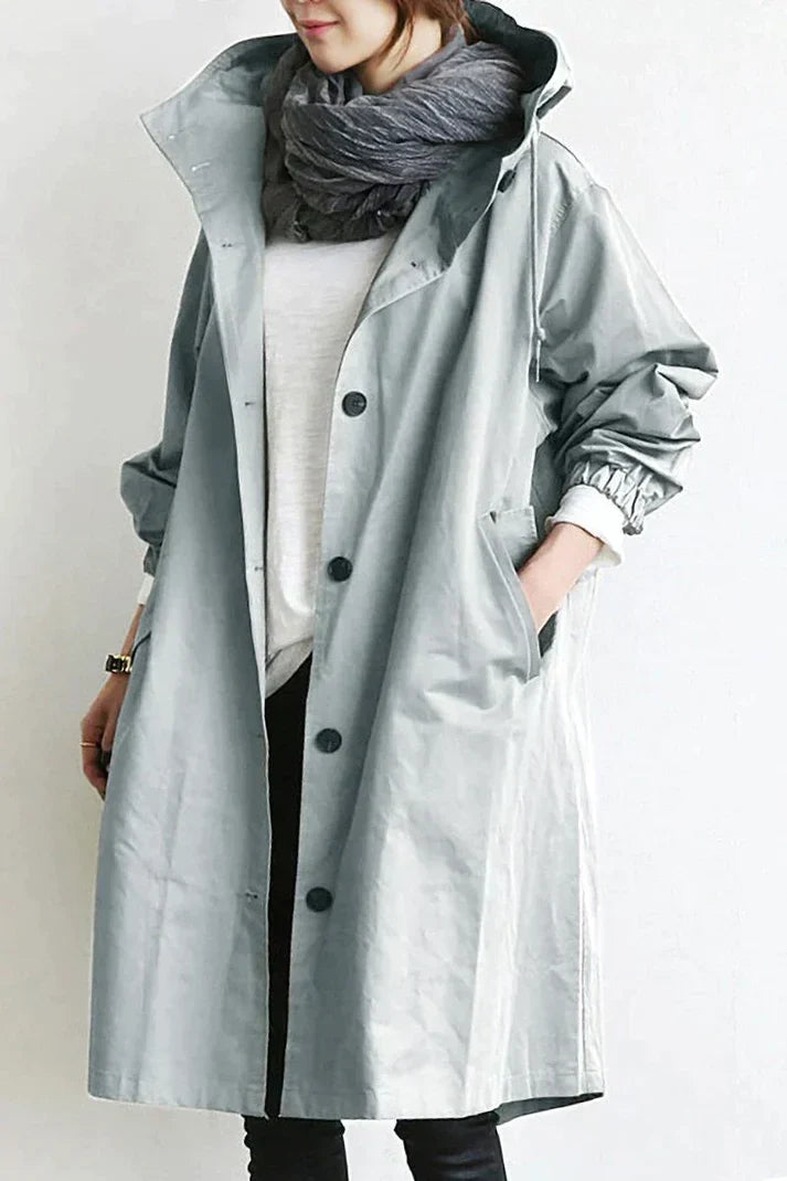 Women's Hooded Trench Coat — View 1