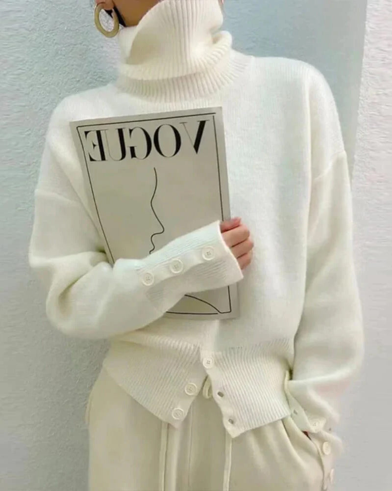 Women's Ribbed Raglan Sleeve Turtleneck Sweater — View 4